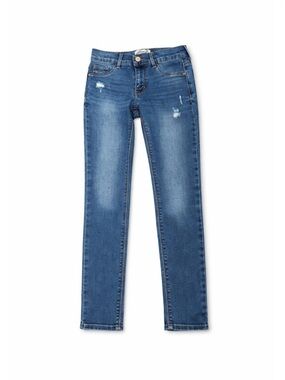 Girls JORDACHE Size 10 Skinny Dark Wash Distressed Jeans